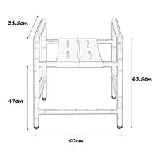 WGWJ Sgabello da Bagno di Sicurezza Antiscivolo, Sgabello per Doccia/Vasca Cassetto per Doccia in Acciaio Inossidabile Sedile per Doccia Materassino per Gravidanza Sedia per Doccia Bianco pesanteWGWJ