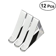 Titolare 12pcs in Acciaio Inox Triangolare Tovaglia Table Cover Morsetti Clip Regolabili per La Festa di Picnic