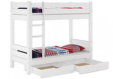 Erst-Holz Letto a Castello Bianco separabile per Adulti 100x200 e Due Cassettoni 60.16-10WT100S2