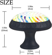 Strisce colorate arcobaleno rosso blu viola giallo Pomelli per Porta Set di 4 Pomelli per Mobili Manopole per Cassetti Cucina Armadio Vetro