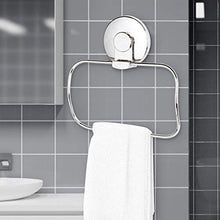 Uten Porta asciugamani ad anello ventosa quadrato in acciaio inox, stile moderno