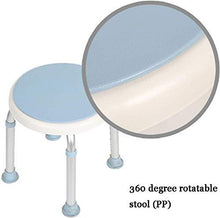 Sgabello da Bagno Girevole Regolabile in Altezza Sgabello da Doccia con Sedile Girevole per ped Max 150 kg 12,7 Pollici 0110