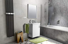 Lavabo da incasso, lavabo sospeso 55 x 37 cm, in ceramica, bianco