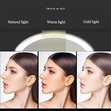LBWARMB Trucco Specchio con luci Trucco dello Specchio del LED Smart Touch dimmerabili Impostazione e 10xMagnifier casa Camera da Letto dello Specchio di Trucco (Bianco/Cavo USB Alimentato)
