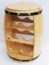 DanDiBo Scaffale-Vini Botte-Vini Botte in Legno Alt.42cm Nr.1511 Porta-Bottiglie Scaffale verniciatura Naturale