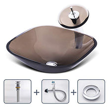 VBARV Bagno Domestico sopra Il lavabo - Bagno in Vetro temperato sopra Il lavabo Lavabo Hotel con lavabo Arte Creativa con Rubinetto a Cascata e Accessori