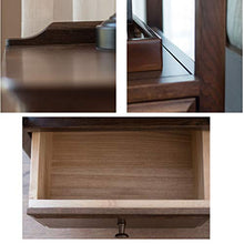 FEANG Comodino Comodino in Legno massello di Rovere Americano Semplice Armadio con Ante a Battente in Colore Noce Nero con cassettiera Tavolino Laterale