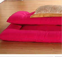 Futon Tatami Mat Materasso tradizionale giapponese Futon Classe 10cm Materasso per pavimento Tatami spesso Tappetino montato Dormitorio Cuscini per camera da letto Pieghevoli, Yoga, Rosa, 120 * 200 cm