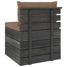 FAMIROSA Set Divani da Giardino su Pallet 2 pz con Cuscini Massello Pino-1667