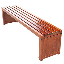 Panchina in Legno Massello Panca da Giardino per Tempo Libero All'aperto, Panchine per Terrazze da Cortile Resistenti Agli Agenti Atmosferici, 2-4 Posti Panchine Decorative per Portici e Prati