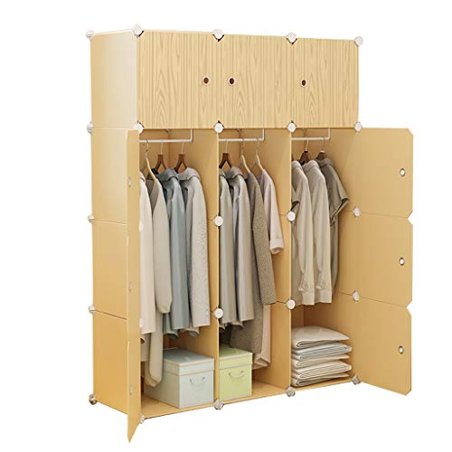 Locker 3-Gitter Armadio 3-Hanging Archivi Rimovibili di Plastica Scaffali 12 Porte Abbigliamento Home Camera 111X47X147CM MUMUJIN