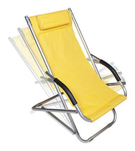 VERDELOOK Formentera, Sedia Sdraio oscillante 90x60x73 cm, Giallo, per arredo Esterni