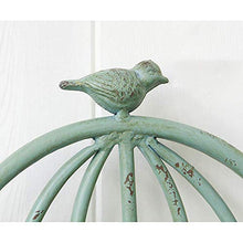 Sgabello per il tempo libero del cortile in ferro battuto retrò per la casa, Panca in metallo per giardino con terrazza all'aperto, Sedia con decorazione per portico a forma di gabbia per uccelli