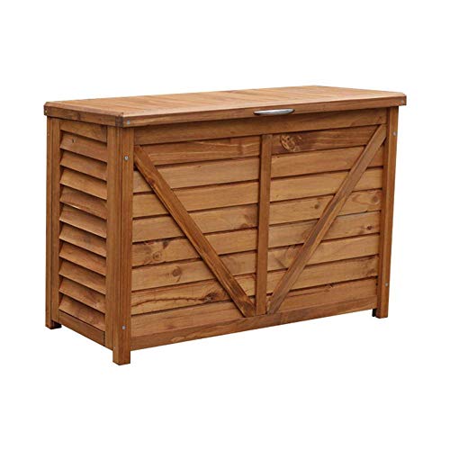 BOPP Cassapanca da Esterno Contenitore, Legno Massiccio Contenitore da Esterno Impermeabile Tende Traspiranti Cassapanca da Giardino per Esterno Ideale per Giardini Piscine Piscine Garage Balconi