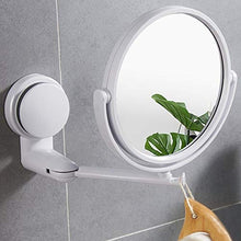 Weichuang Specchio Specchio Moderno Drill-Free Bagno Specchio 2 Laterali Trucco Vanity Shave Specchi Parete Aspirazione Braccio Pieghevole Estendere Rotondo Accessori Bagno Specchio