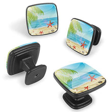 Spiaggia delle coperture delle stelle marine della palma dell'oceano Pomelli per Porta Set di 4 Pomelli per Mobili Manopole per Cassetti Cucina Armadio Vetro