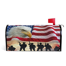 Armed Forces Day Bandiera Americana Soldiers USA Casella Postale Copre Magnetica Grande Posta Casella Involucri Giardino Cantiere Decorazione Casa Oversize Dimensioni 64,8 cm X 53,3 cm