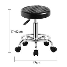 Sgabelli da Bar Rotanti, con 5 Carrucole Gli Sgabelli da Bar Modello Pulley Possono Essere Sollevati E Ruotati Cuscino in Spugne Ad Alta Concentrazione (Color : Black)