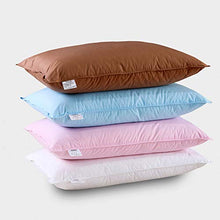 N/A Adulti Sleep Pelle-Amichevole Cuscino Studente di Scuola Oca Bianca Giù Cuscini A Nome Pezzo Neck Protection (Color : Pink, Size : 48 * 74cm)