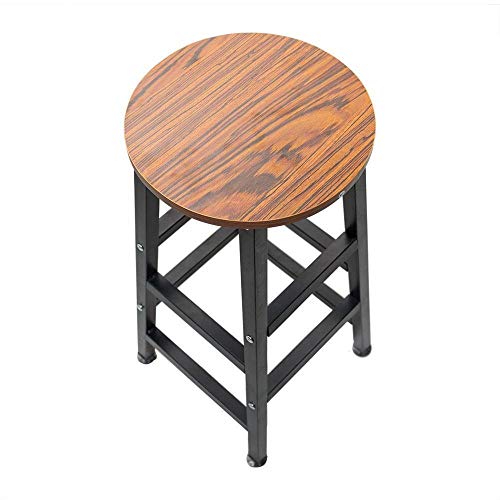 Bar Stool Sgabello in Legno del Retro Metallo AntiGraffio Resistente Adatto a Sala da Pranzo Cucina Soggiorno Ufficio Etc. 1 Pezzo 11.9 x 12.5 x 27.5 Pollici