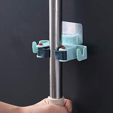 ZXCASDF Nessun Rack Punzonatura Mop Bagno Muro Appeso Mop Clip in Bagno Parete Gancio Scopa Clip Nessuna Clip Mop Durevole Traccia Struttura della Scopa Stabile Portanti