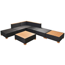 Chloe rossetti Garden lounge set 16 pezzi in rattan sintetico Polywood/WPC top nero piano in Polywood