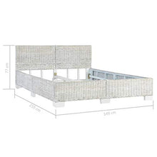 SKM Giroletto Grigio in Rattan Naturale 140x200 cm