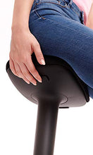 Trendoffice Dauphin - Sgabello ergonomico con funzione basculante, regolabile in altezza, design moderno, colore: Nero