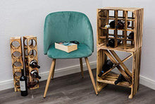 Kistenkolli Altes Land Wine Rack 16ER Bianco/Naturale/Fiammato Dimensioni 40 x 40 x 27 cm Mensola Mensola portabottiglie Vino Scatola di Mela Scatola di Vino - Vino Rack 16ER Fiammato, 40 x 40 x 27 cm