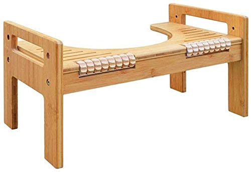 Utile Accessori per Il Bagno Sgabello da Bagno Bamboo Antiscivolo Regolabile Sgabello da Bagno Bipedal Massager in Legno Sgabello da Bagno Excellent