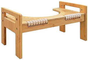 Utile Accessori per Il Bagno Sgabello da Bagno Bamboo Antiscivolo Regolabile Sgabello da Bagno Bipedal Massager in Legno Sgabello da Bagno Excellent