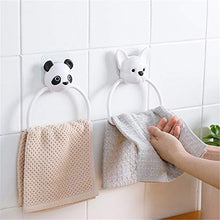 Guiping - Portasciugamani da parete per bagno, bagno, WC, bambino, con motivo animale, per casa, cucina, con anello (colore: cucciolo)