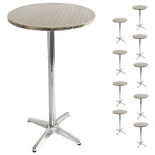 Mendler Set 10x tavoli Bistro Bar M28 Alluminio 60x60x70/110cm da Interni
