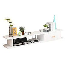 PQXOER-HO Mobile TV Parete Media Console Mobili Floating TV Console for Living Room (Colore : Bianca, Dimensione : 160x24x20cm)
