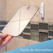 Shave Well Specchio Portatile Deluxe Anti Appannamento - Specchio Doccia e Barba - Specchio Senza Cornice con Gancio Adesivo - Specchio da Doccia per Viaggi, Campeggio, Palestra – Infrangibile