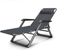 WUY Pieghevole Sedia a Sdraio Spiaggia per terrazza all'aperto Poltrona Relax Giardino Ufficio per Ufficio Camping Picnic Sun Lounger-Nero