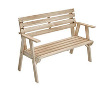 PLATAN ROOM Mobili da giardino in legno di pino 127 cm / 120 cm / 80 cm / 63 cm di larghezza, tavolo da giardino in legno di pino impregnato (panchina con braccioli, 127 cm)