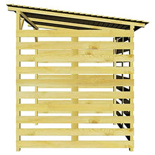 Festnight Capanno per Legna da Ardere in Pino Impregnato 170 x 170 x 180 cm