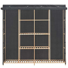 Festnight Armadio in Tessuto, Guardaroba Portatile Grigio 173x40x170 cm