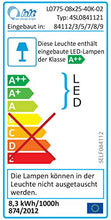 Fackelmann LED specchio armadio 80 cm Bianco Lucido efficienza energetica A + + Serie B. perfetto