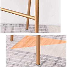 GYPPG Nordic High Foot Photo Puntelli Negozio di tè al Latte Bar Sedia da Bar Negozio di Abbigliamento Moda Sgabello Alto Hotel Bar Reception Sgabello Alto Sedia per Il Tempo Libero, Oro
