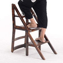 Mirui Sgabello Legno Folding Passo Sgabello Sgabello Scala Domestica scaletta Pieghevole Solida Doppia di Legno Uso Multifunzione Risparmiare Spazio, Peso 100kg Bearing (Size : 72x140x87cm)