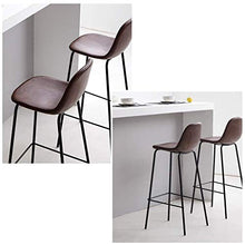 LWW Sgabelli, cuoio elegante Home Décor Iron Art Sgabelli Pu sedile imbottito con schienale, poggiapiedi Pianale da cucina seggiolone,Seduto altezza: 65cm,Seduto altezza: 65cm