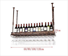 Sospensione Bar Semplice e Creativa Bancone Bar Cremagliera Vino Semplice e Creativa Ristorante Bicchieri da Vino Cremagliera Rovesciata Arte Ferro Retrò Portabottiglie Semplice e Creativa, PZW, 80