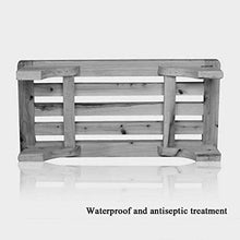AYHa Bagno sgabello di legno Barrel Poggiapiedi Passo Bench piccolo sgabello rettangolo sgabello da doccia Sgabello Pedale impermeabile antiscivolo Doccia Bench