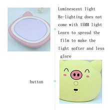 Specchio per Il Trucco, Specchi per Il Trucco del Bagno Specchi Portatili da Viaggio con Luce, Specchio per Il Trucco LED, Specchio comestic Mini Portatile Notturno Ricaricabile