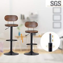 Sgabelli Bar Vintage industriale Sgabello Bar alto sgabello girevole da bar regolabile Legno Sgabelli da bar per la casa industrial Sedia da bar da cucina con schienale legno 180kg