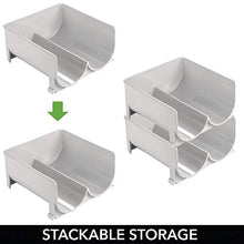 mDesign Set da 4 Moderno portabottiglie Vino – Scaffale per Bottiglie di Acqua e Altre Bevande – Elegante Porta Vino per la Cucina e la dispensa – Grigio Chiaro
