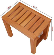 Sgabello per Doccia da Bagno in Legno, Antiscivolo Stabile per Adulti Donne Incinte per Bagno con umidità per Anziani 0107 (Colore: 433350 cm)