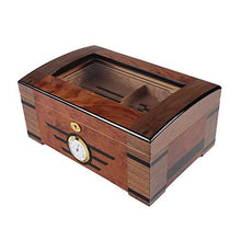 QINJLI Doppio Strato Cigar Valigia, Grande Cigar Box Foderato con Legno di Cedro, con igrometro e umidificatore, può Contenere 25-50 Cigar